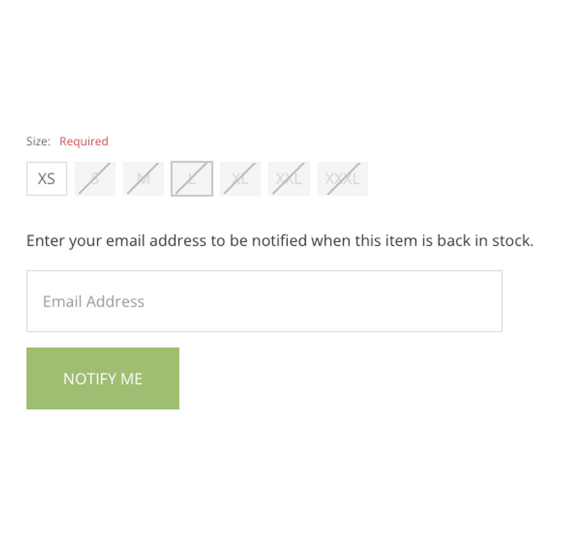 Want to be notified if something comes back in stock?