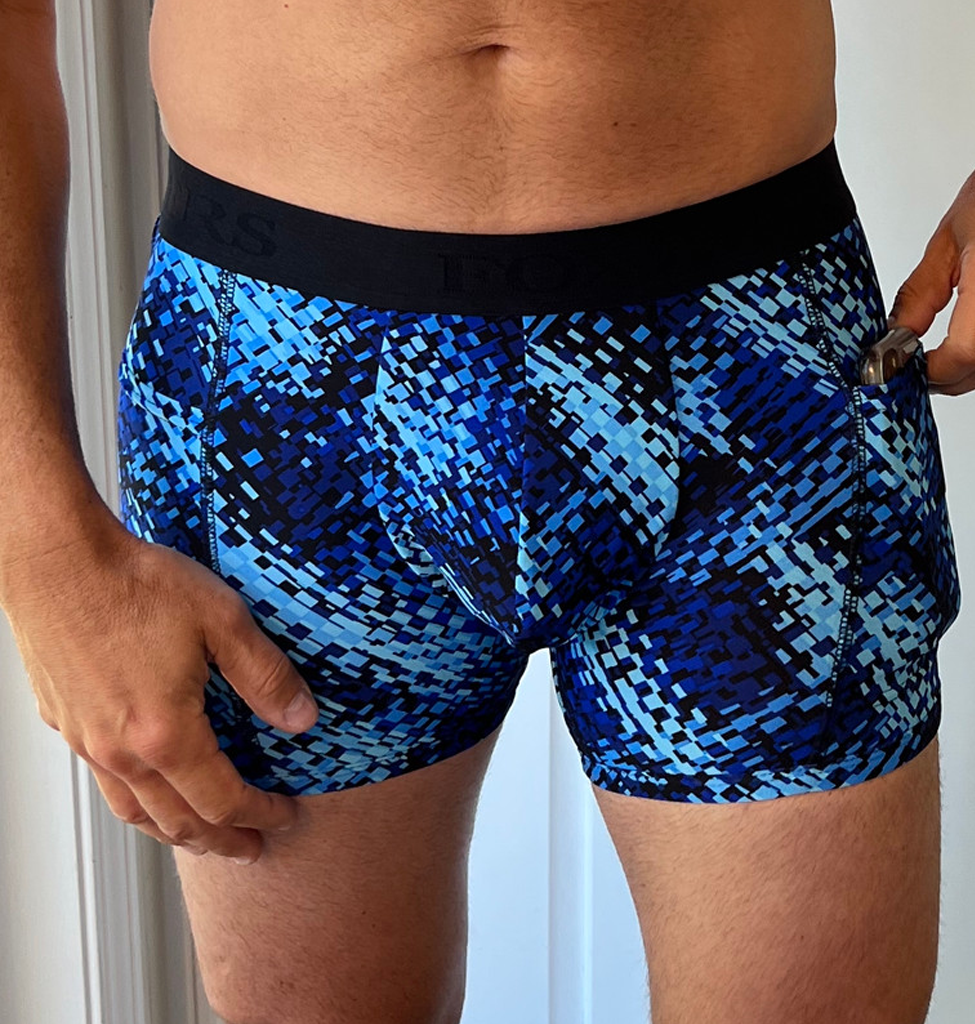 Men's Royal Blue Black TRACKS boxer briefs