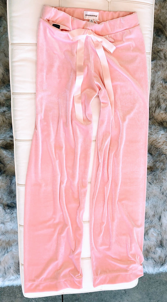 Pink Velvet lounge pants