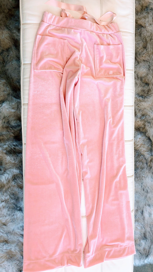 Pink Velvet lounge pants