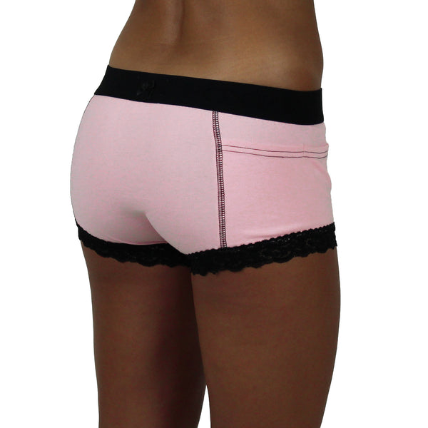 Pink Boxer brief with Black FOXERS Logo
