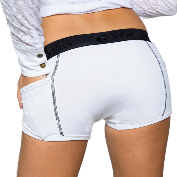 Tomboy Boxer Briefs | FOXERS White Tuxedo