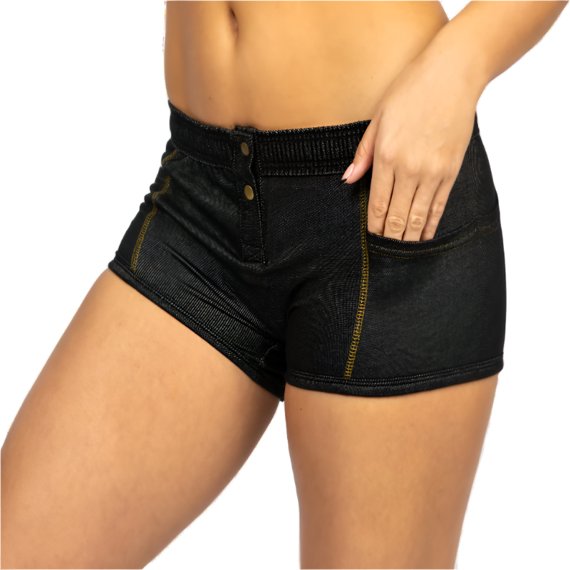 Black DENIM KNIT TOMBOY BOXER BRIEF