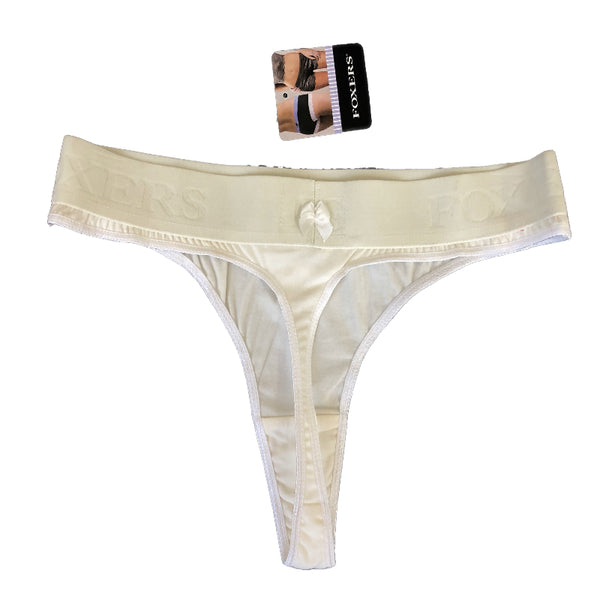 Ivory Foxers logo thong