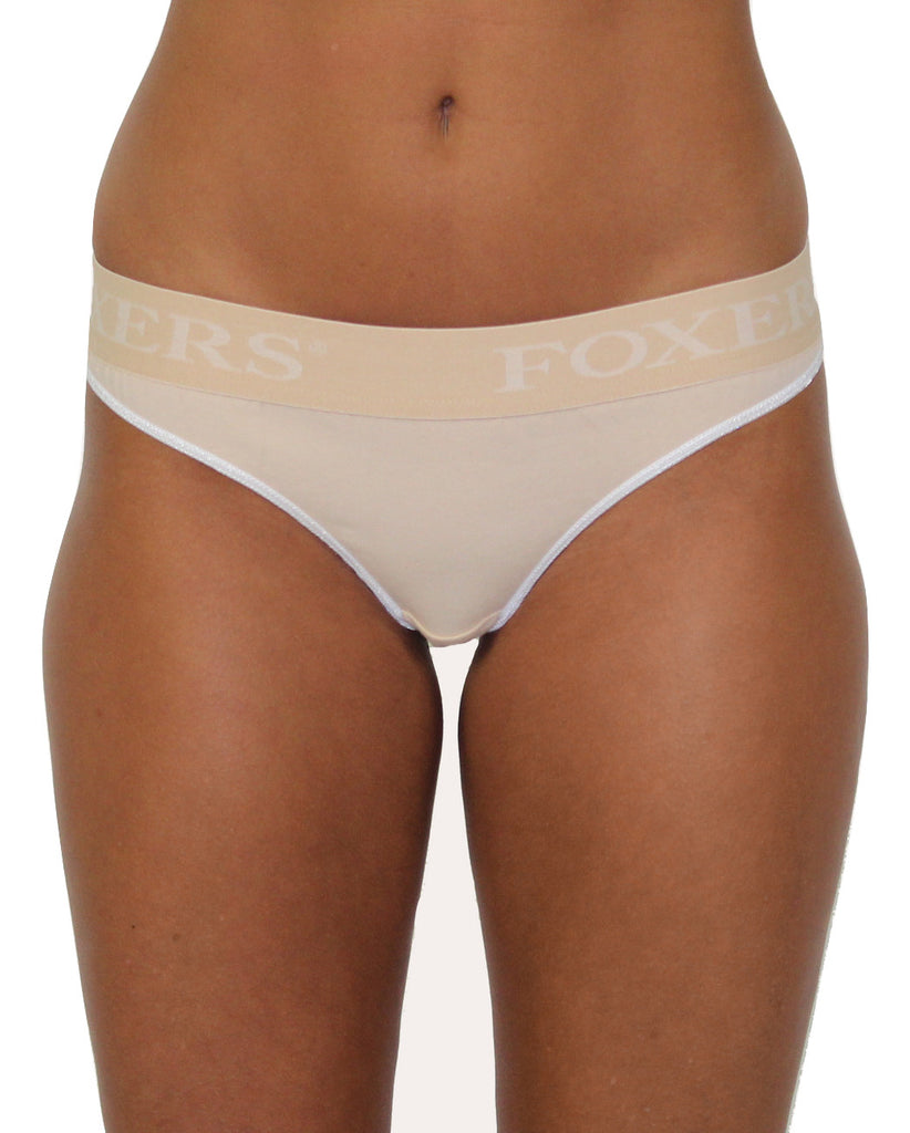 Sand thong with Sand FOXERS Logo