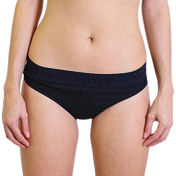 Black Thong with Black Logo FOXERS Band