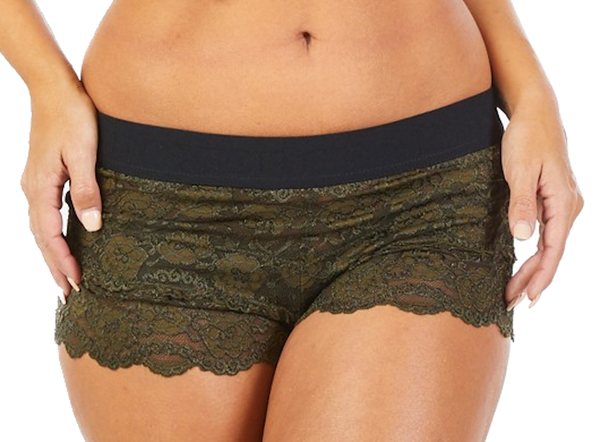 Olive lace boxers with Foxers black logo band
