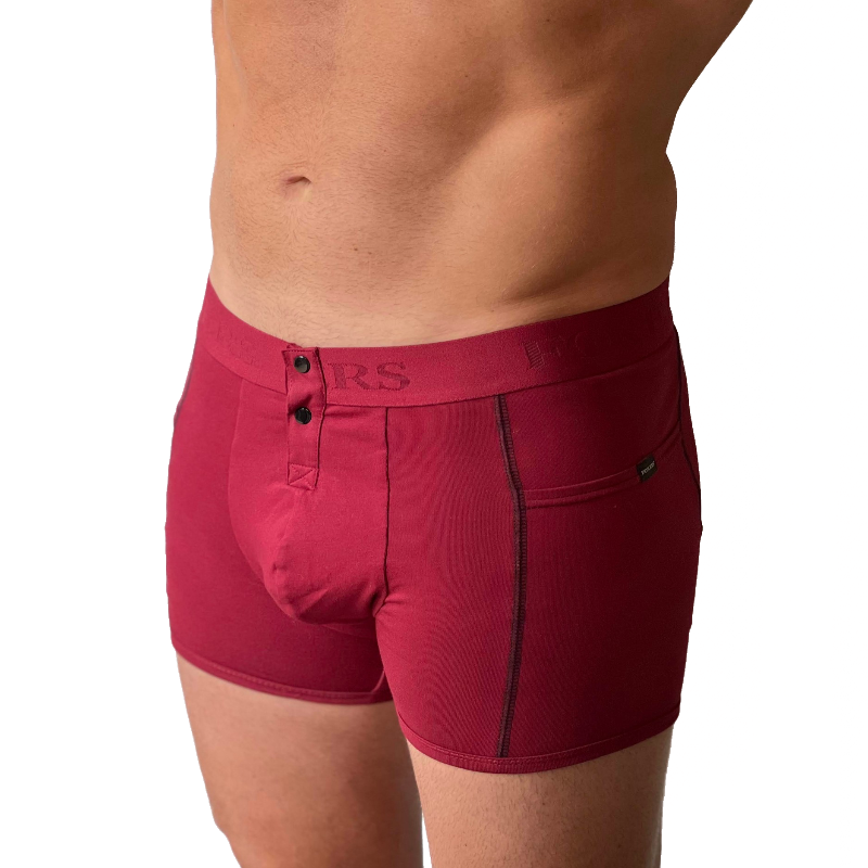 Black Cherry Men's Boxer Brief with FOXERS Logo Band