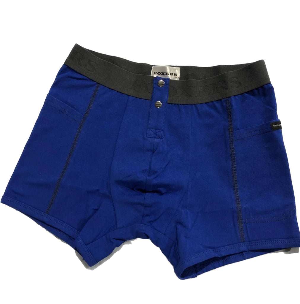 Mens Royal Blue boxer briefs Gray logo band