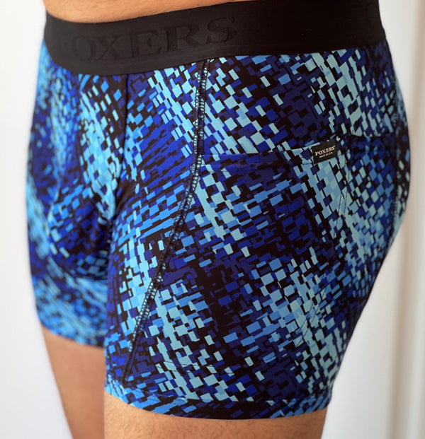 Men's Royal Blue Black TRACKS boxer briefs