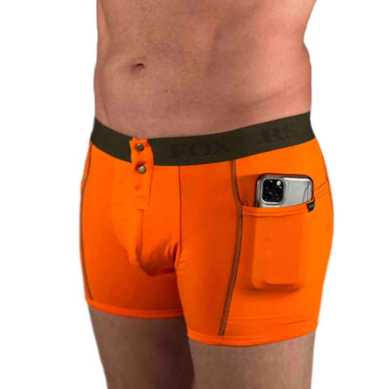Hunters Men's Safety Orange Boxer Briefs
