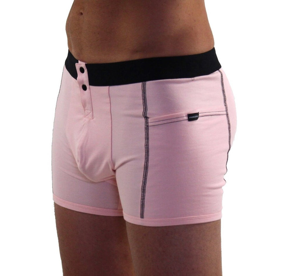 Pink Men's Boxer Brief with Pockets