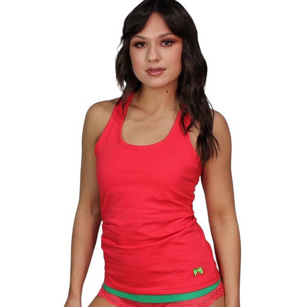 Watermelon Berry Racerback with shelf bra