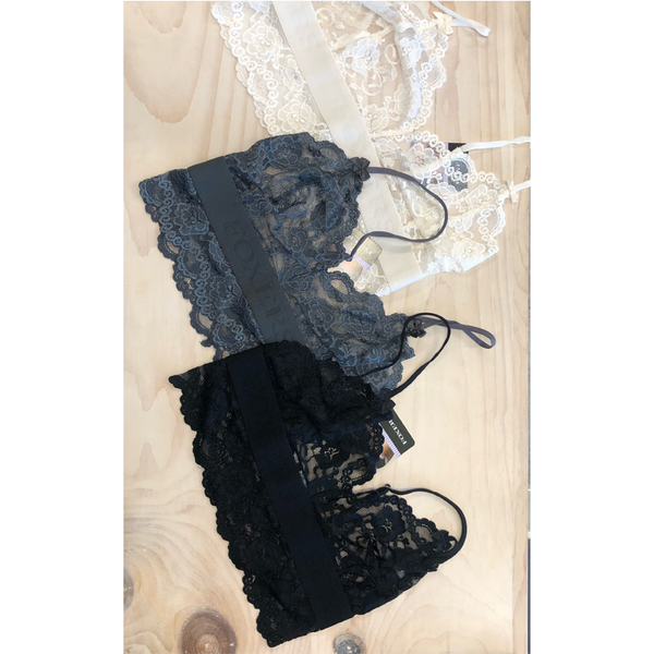 Chargray lace FOXERS bikini top bralette