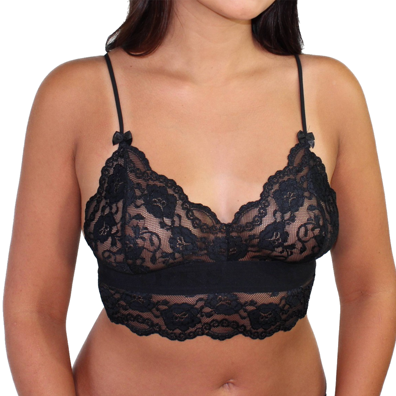 Black lace FOXERS bikini bralette