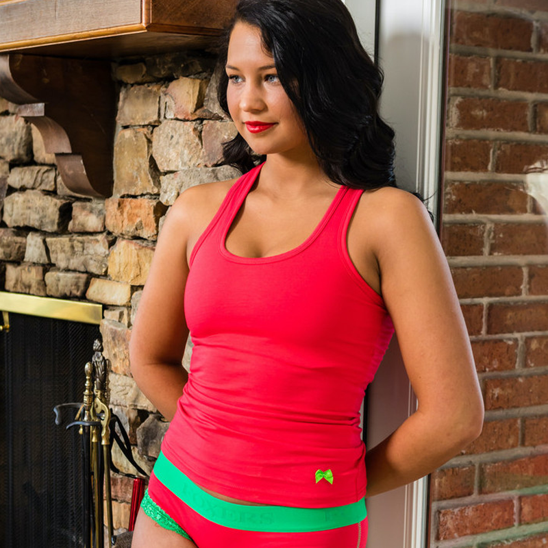 Watermelon Berry Racerback with shelf bra