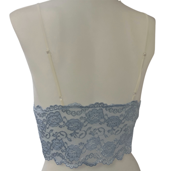 Light Blue Lace Camisole with adj Off White straps